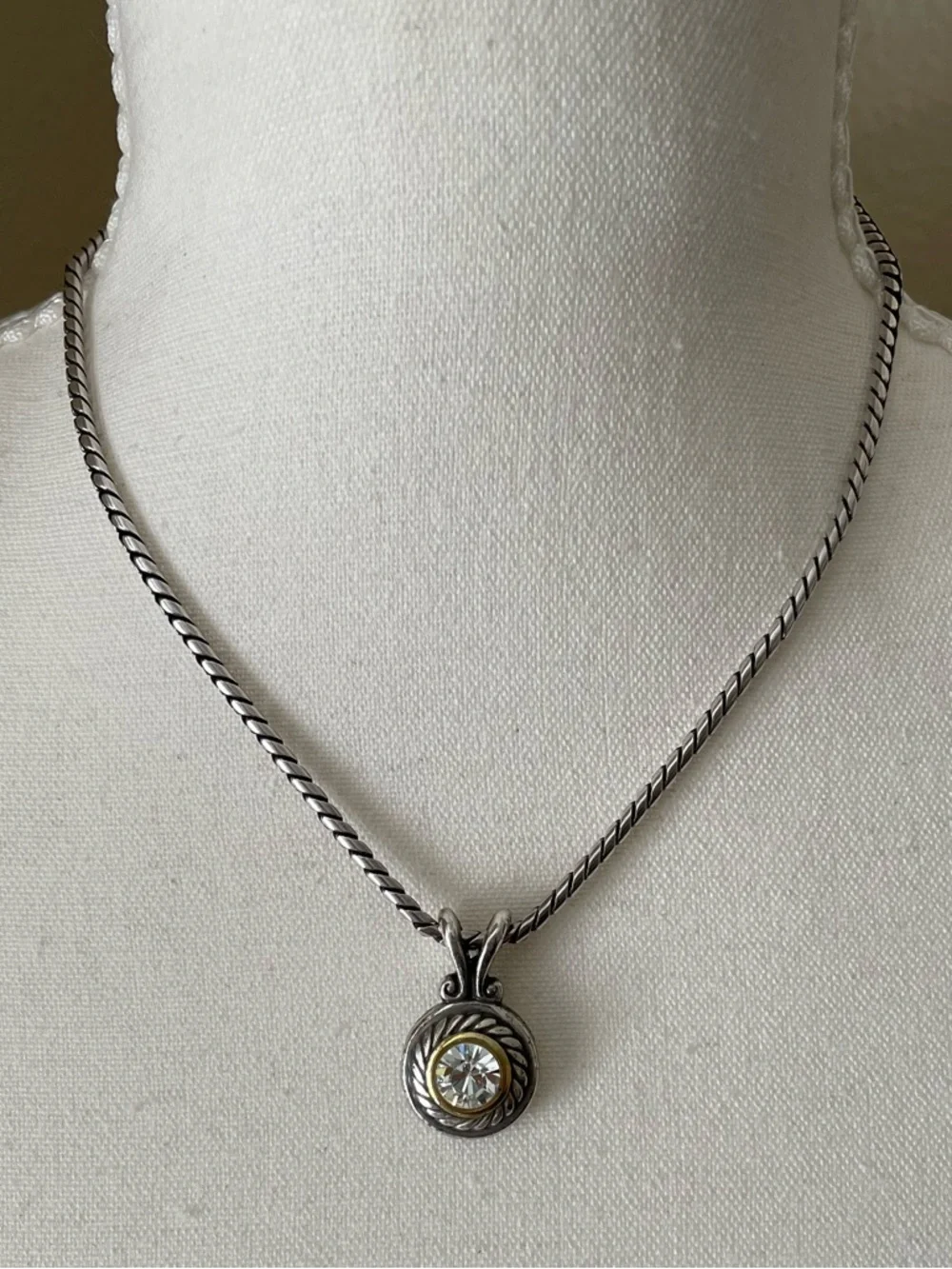 Brighton Heiress Silver And Gold Pendant Necklace